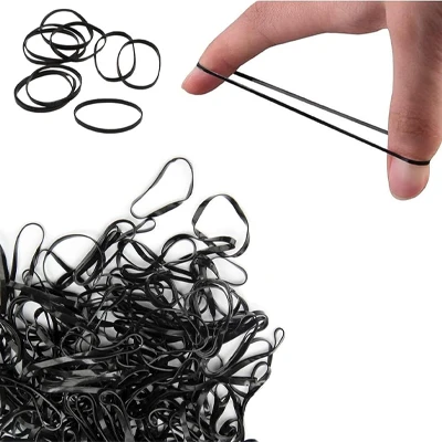Black Elastic Hair Rubber Bands