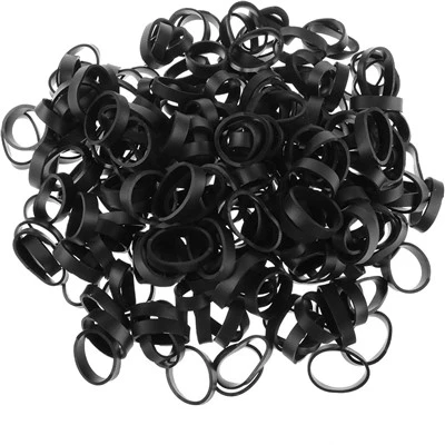 Small Thick Black Rubber Bands